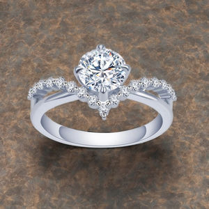 Anillo de Eternidad Apilable de Plata Fina 925 con Diamante Cultivado en Laboratorio de Corte Brillante, Chapado en Rodio, Regalo Perfecto Personalizado - Product Image 6