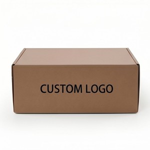 Boîte d'expédition rectangulaire en carton ivoire avec logo personnalisé, emballage cadeau en carton, impression offset, design quadricolore - Product Image 3
