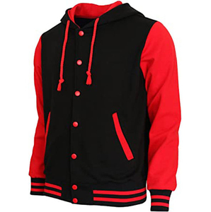 2025 New Customized Casual <b>Men</b> Streetwear Stand Collar Varsity College Jacket 100% Cotton - Product Image 6