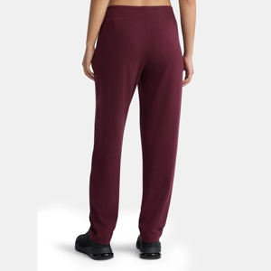 Pantalones Jogger de Punto Planos Color Borgoña para Mujer, Cintura Media, Cordón Ajustable, Corte Holgado, Largura al Tobillo, Casuales con Bolsillos - Product Image 3