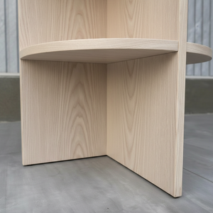 Mesa Auxiliar Moderna para Dormitorio o Sala de Estar, Fabricada en Vietnam con Madera de Caucho Ecológica y Chapa de MDF, Diseño Inflable, 1 Año de Garantía - Product Image 2