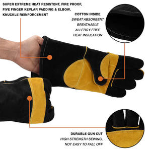 Gants de soudage TIG en cuir de mouton souple, gants de travail confortables et protecteurs, résistance à la chaleur et à l'abrasion - Product Image 3