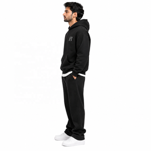 Survêtement oversize avec ourlet fendu, pantalon de survêtement personnalisé avec logo, grandes tailles, imprimé, épais, respirant, sweats à capuche, vêtements d'hiver, vente en gros USA - Product Image 4