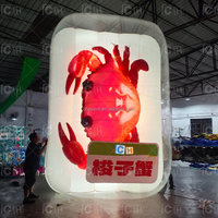 Modèle alimentaire gonflable publicitaire personnalisé, ballon de crabe géant gonflable pour la publicité d'événements