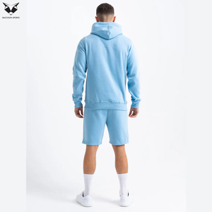 Manufacturer Highest Quality Plus Size Men's Autumn Casual Street Fashion Tracksuit <b>Set</b> Quick Dry Short Half Zip Hoodie - Product Image 2