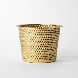 Seau à glace rond en métal martelé doré, bac à boissons durable pour fêtes, design élégant, pour refroidir le vin et le champagne, remplissez le récipient - Product Image 5