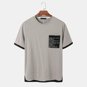 T-shirt pour homme en coton 100% de qualité supérieure, imprimé en couleur unie, coupe ample, épaules tombantes, poids lourd 260g, style streetwear - Product Image 1