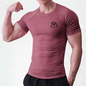 Camisetas Personalizadas con Serigrafía GYM ACTIVE para Hombre, Estilo Urbano, 95% Algodón, 5% Elastano, 180g, Dobladillo Curvo, Cuello Redondo, Manga Corta - Product Image 4