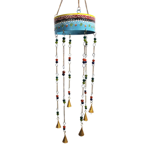 High Quality Recycled Iron Bohemian Style Wind Chimes with Hand Painted Beads and Bells for Indoor Outdoor <b>Garden</b> Patio Use Gift - Product Image 6