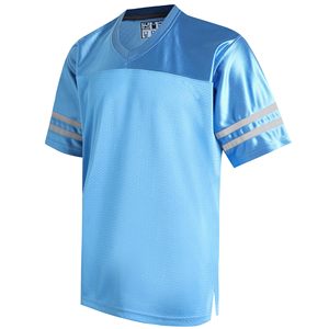เสื้อฟุตบอลเปล่าสำหรับผู้ชาย ผ้าตาข่ายแบบเรียบ ปรับแต่งได้ ยูนิเซ็กซ์ คลาสสิก ระบายอากาศได้ดี เสื้อยืดออกกำลังกาย เสื้อกีฬา เสื้อลำลอง ชุดฟิตเนส - Product Image 1