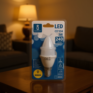 หลอดไฟ LED C37 E14 3W 3000K แสงวอร์มไลท์ 240Lm อายุการใช้งาน 25000 ชม. - Product Image 3