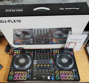 New arriver DDJ FLX10 W 4 Channel rekordbox Serato DJ Controller White w Silver <b>Case</b> - Product Image 3