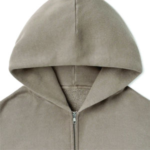 Vente en gros de pull à capuche 100% coton pour hommes, molleton de haute qualité, imprimés personnalisés, motif uni, saison d'hiver - Product Image 3