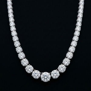 Elegante Collar de Cadena de Diamantes de Platino para Mujer, Joyería de Lujo Brillante de 69 CT, para Bodas y Fiestas, Regalo Moderno y Elegante - Product Image 2