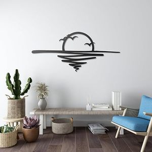 Art mural minimaliste en métal, design d'oiseaux, découpe au laser, panneau décoratif, forme irrégulière, œuvre d'art faite à la main - Product Image 4