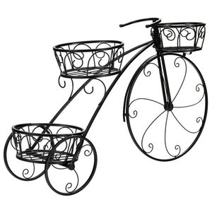 Support de plantes tricycle style parisien, chariot porte-pots de fleurs, paniers suspendus et accessoires - Product Image 3