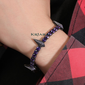 Bracelets de luxe en moissanite en forme de flèche S925 pour femmes, plaqués or rose, pour un usage quotidien - Product Image 4