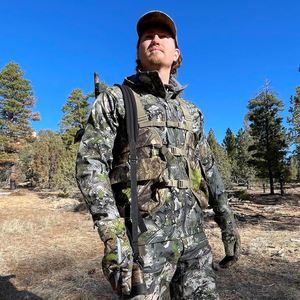 เสื้อกั๊กยุทธวิธีสำหรับการผจญภัยกลางแจ้งและกีฬา วัสดุคอร์ดูร่ากันน้ำ อุปกรณ์ฝึกซ้อมเพ้นท์บอล ดีไซน์ลายพรางแบบเรียบ - Product Image 3