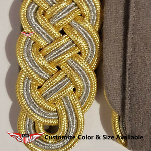 KEW Eco-Friendly Vintage <b>Braided</b> Gold Silver Mylar Thread Epaulettes Luxury Fashionable Shoulder Boards Garment <b>Accessory</b> - Product Image 3