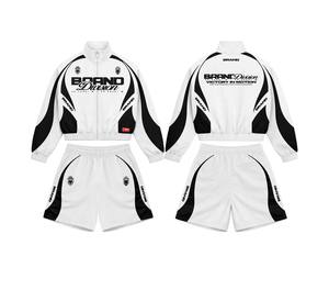 Ensemble deux pièces de shorts de sport taille haute imprimés à fermeture éclair, qualité supérieure, vente en gros, tendance, pour femmes, collection 2026 TAHAD - Product Image 4