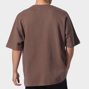 Camiseta de Manga Corta para Hombre, Cuello Redondo, Algodón, Talla Grande, Color Negro Sólido, Estilo Casual, Tejido Jersey, Corte Regular - Product Image 3