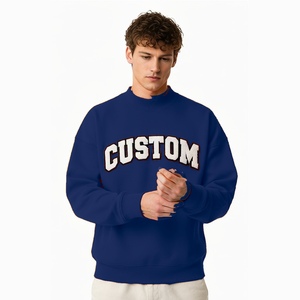 Sweat-shirt à col montant pour homme, broderie 3D personnalisée, molleton de coton, vêtements décontractés de qualité supérieure, fabricant OEM - Product Image 5