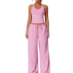 Conjunto de Yoga para Mujer, Sujetador Deportivo, Pantalones Holgados con Bolsillo, Ropa Deportiva para Gimnasio y Running, 2 Piezas, OEM ODM - Product Image 2