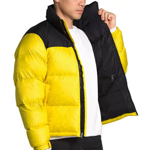Plus Size Unisex the Custom Puffer Jacket Black and Orange <b>Colour</b> Jacket Breathable Men's Custom Puffer Jacket Men - Product Image 5