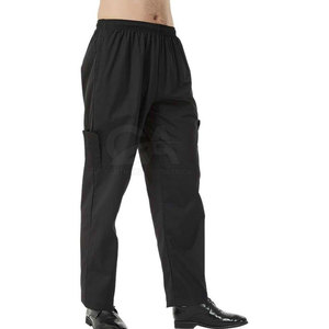 Ensemble d'uniformes de chef professionnels avec veste de chef à manches longues, pantalon et tablier pour restaurant et bar, polyester/coton, personnalisable - Product Image 4