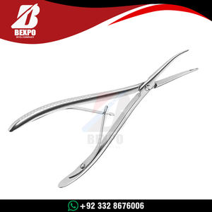 Pinzas de corte manuales de acero inoxidable alemán para huesos, pulidas, para cirugía médica, con unión en esquina - Product Image 2