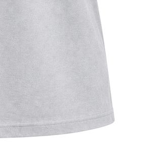 Camiseta de Mujer Gris Claro con Bordado JJ, Cuello Redondo, Manga Corta, Corte Ajustado, Informal, Mezcla de Algodón, Estilo Moderno - Product Image 6