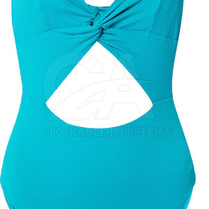 Maillot de bain une pièce côtelé pour femme, push-up, sculptant, avec découpes, tendance, vêtements de plage - Product Image 6