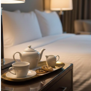 Plateau de service en métal doré texturé de qualité supérieure |   Plateau décoratif multifonction élégant pour la salle à manger, la table basse, la cuisine et la maison - Product Image 3