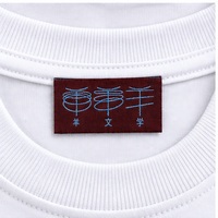Étiquettes de marque brodées tissées sur mesure, étiquettes à coudre pour vêtements, articles vestimentaires et sacs