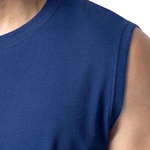 Camisetas sin mangas para hombre, personalizadas con logotipo, de corte muscular, transpirables, bordadas, para entrenamiento, de poliéster/algodón, para gimnasio, precio de fábrica. - Product Image 5