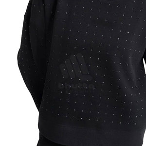 Sweat-shirt décontracté pour femme, style streetwear, avec strass et logo frontal, haut scintillant tendance, en promotion - Product Image 2