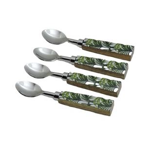 Très durable élégant fait à la main en acier inoxydable manger cuillère ensemble de couverts unique poignée en résine ensemble de couverts nouvelles idées de produits 2023 - Product Image 2