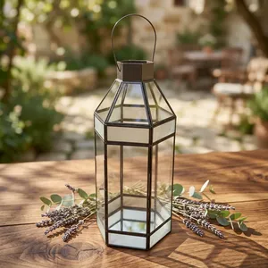 ARTISAN DESIGN - Farol de Metal Decorativo para Velas, Decoración de Vidrio, Modelo L193, para Pascua, Ramadán, Navidad, Uso Doméstico - Product Image 4