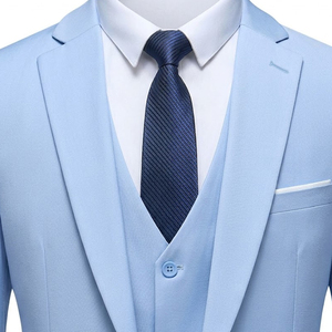 ชุดสูทผู้ชายคุณภาพดีแบบสองชิ้น เสื้อโค้ทและกางเกงขายส่งราคาถูก เหมาะสำหรับงานแต่งงานและงานเลี้ยง - Product Image 3