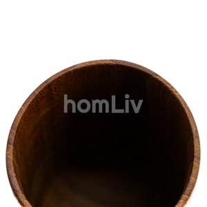 Vaso de Madera de Teca Hecho a Mano, Taza de Madera Natural Ecológica, Artículos de Bar Marrones, Regalo para el Hogar o Cafetería, Material Sostenible para Fiestas - Product Image 4