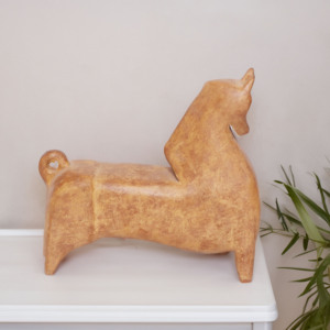 Handcrafted Wooden Horse Sculpture | Natural for Wood Decorative Figurine Mid Century Modern Abstract Design Eco-friendly - Product Image 1