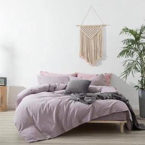 Juego de Ropa de Cama de Algodón Lavado, Color Rosa Polvoriento, con Botones, Juego de Sábanas para el Hogar - Product Image 5