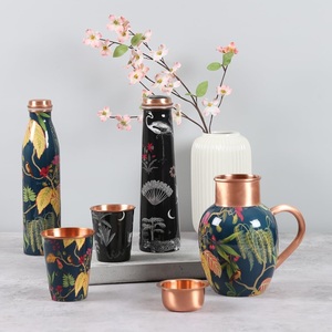 Bouteille isotherme en cuivre à motif animalier bohème pour la randonnée en extérieur - Product Image 3