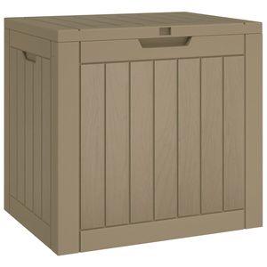 Boîte de rangement grise pour patio 21.9 "x 16.9" x 20.9 "Matériau polypropylène durable - Product Image 2