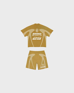 Ensemble deux pièces imprimé écologique 2026 |   T-shirt et short légers d'été |   Vêtements de sport grande taille pour l'automne - Product Image 2