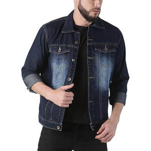 WARPRO INDUSTRY Men's Light Blue Denim Puffer <b>Jacket</b> Hooded Windproof Regular Fit Stand Collar Zipper Closure Washed 100% Cotton - Product Image 5