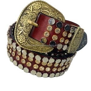 Ceinture durable en toile de cuir réglable unisexe de haute qualité, toutes tailles, vente directe du fabricant indien de produits pour chevaux - Product Image 1