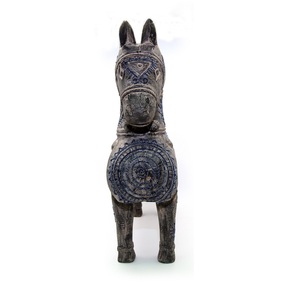 Oferta de muestra disponible Caballo de madera con brocado Paño de cera dibujado a mano Color gris Aceptar personalizado Hecho en Vietnam - Product Image 3