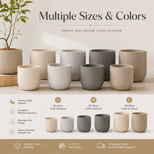 Macetas Grandes Decorativas Ecológicas de Grado Comercial, Efecto Granito, Macetas de Exterior con Orificios de Drenaje, Macetas Modernas <span class=keywords><strong>sin</strong></span> Costuras - Product Image 3