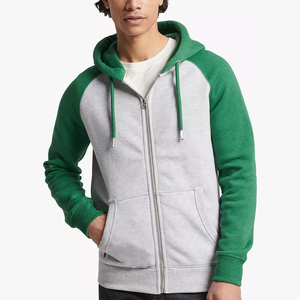 Sudadera con capucha térmica de 220 gramos, de 2 piezas con cremallera, a la moda, cortavientos, de talla grande, estilo vintage lavado, que absorbe la humedad, al por mayor - Product Image 1